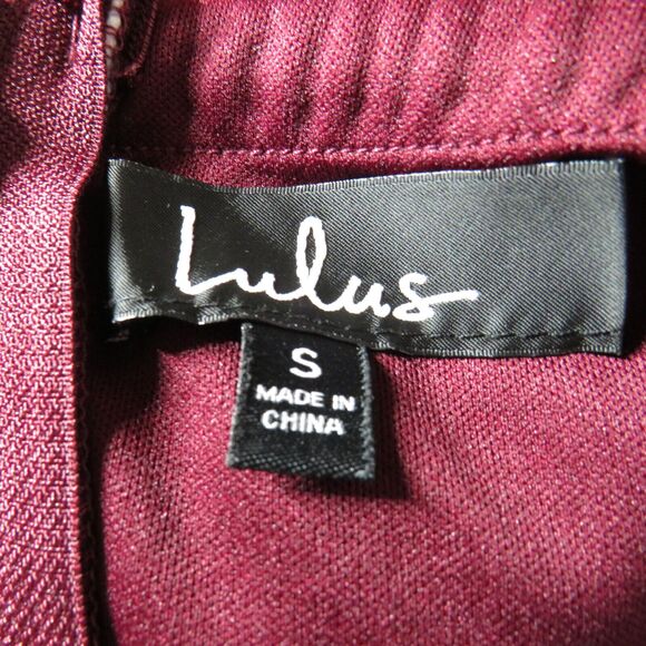 Lulus Love and Be Loved Burgundy Strapless Chiffon Flowy Maxi Dress Size S - Picture 8 of 9